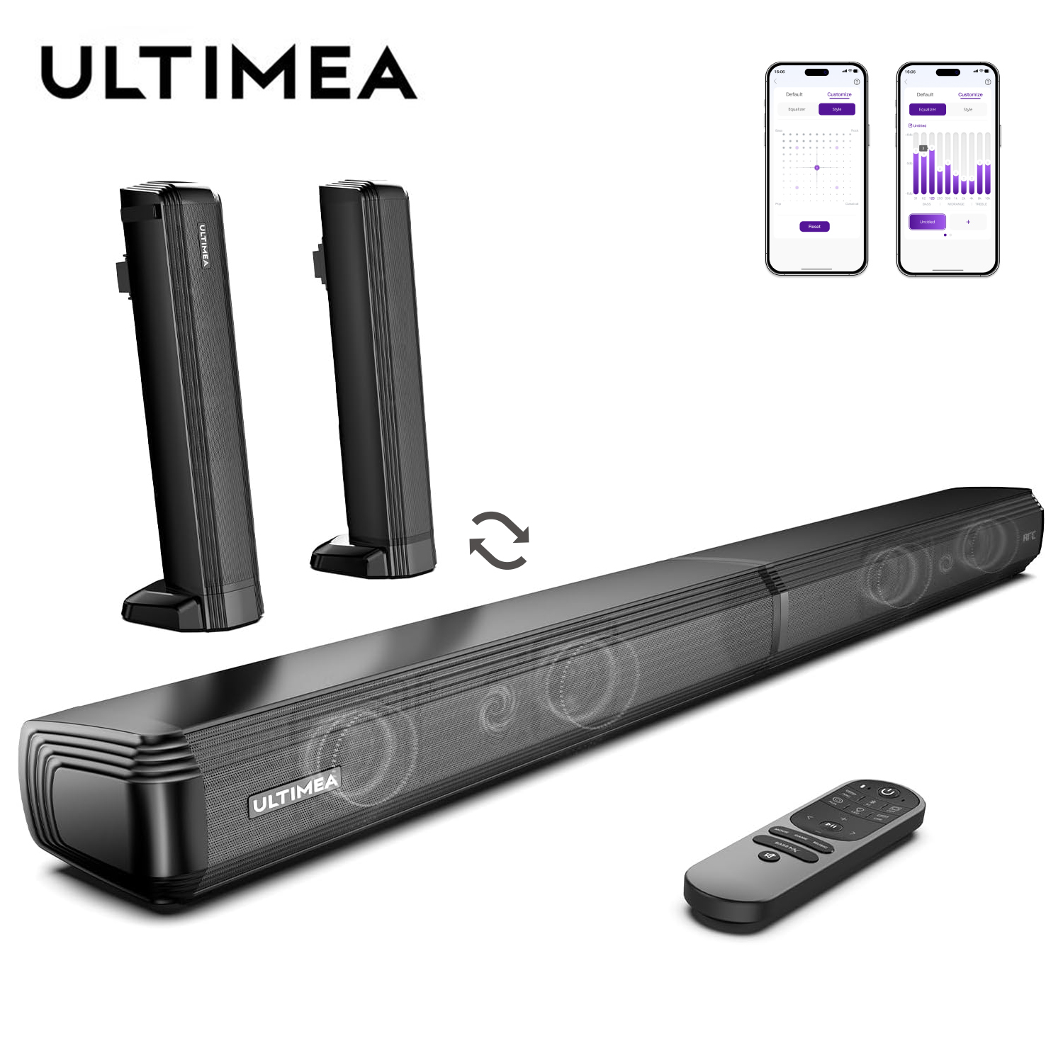 Home Cinema Tv - ULTIMEA 100W 2.2ch TV Sound Bar,