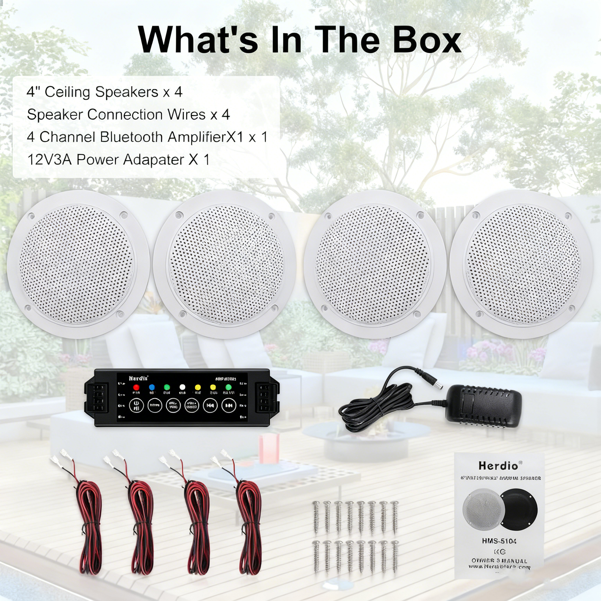 Home Cinema Denon - Herdio 4 Inch Ceiling Speaker Bluetooth