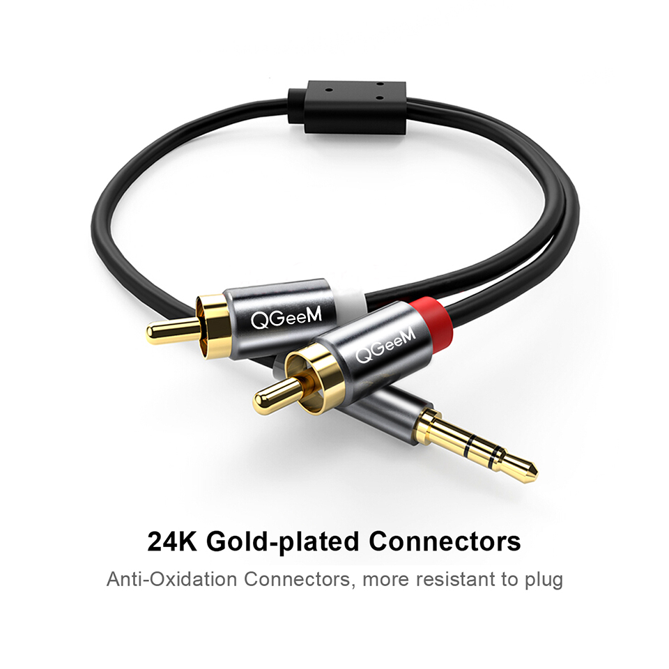 QGeeM RCA Cable 2RCA to 3.5 Au - огляд і ціна Home Cinema Tv