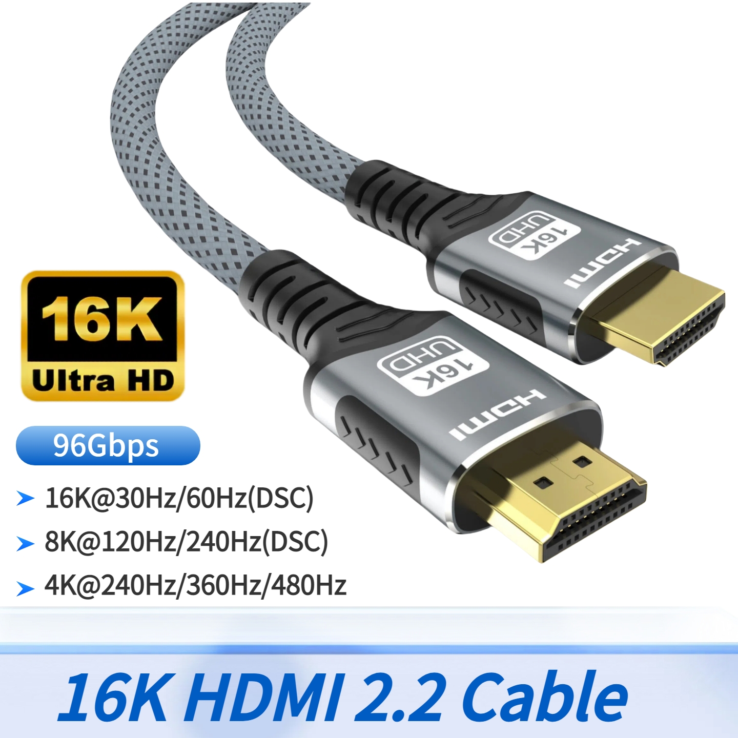 16K HDMI 2.2 Cable 96Gbps 8K@1 - огляд і ціна Home Cinema Gaming
