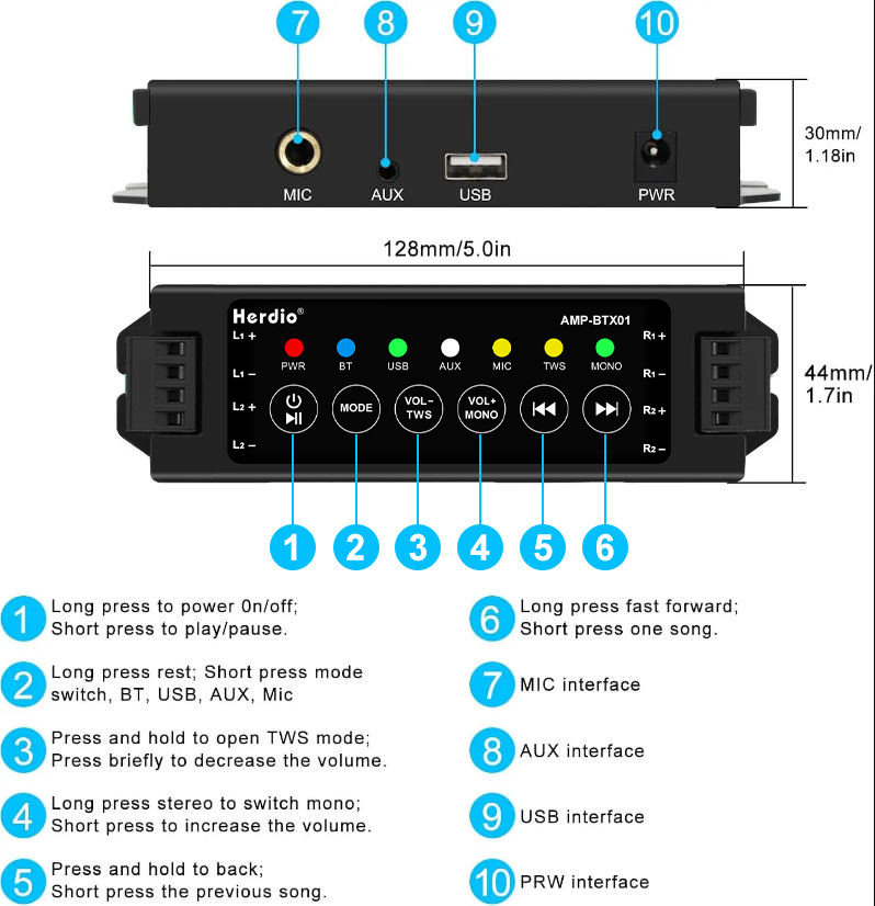 Herdio 4‘’ Bluetooth Marine Bo - огляд і ціна Home Cinema Denon