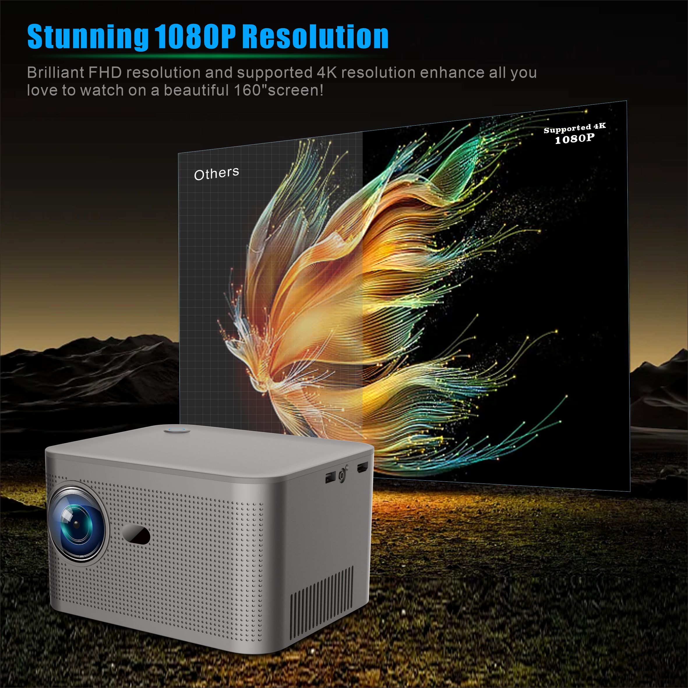 HY350 Smart Projector 4K Andro - огляд і ціна Home Cinema Quad