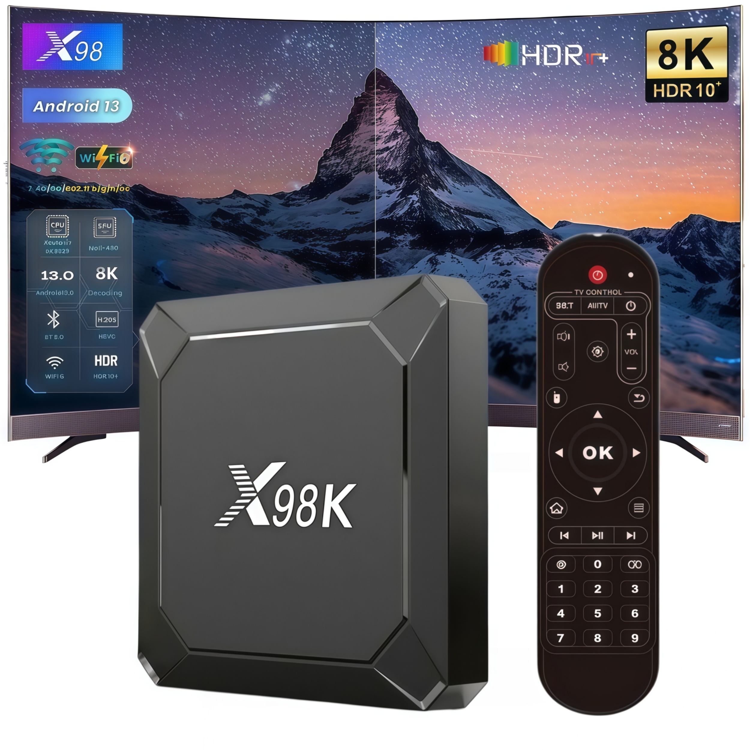 X98K Android 13 TV Box RK3528  - огляд і ціна Home Cinema Quad