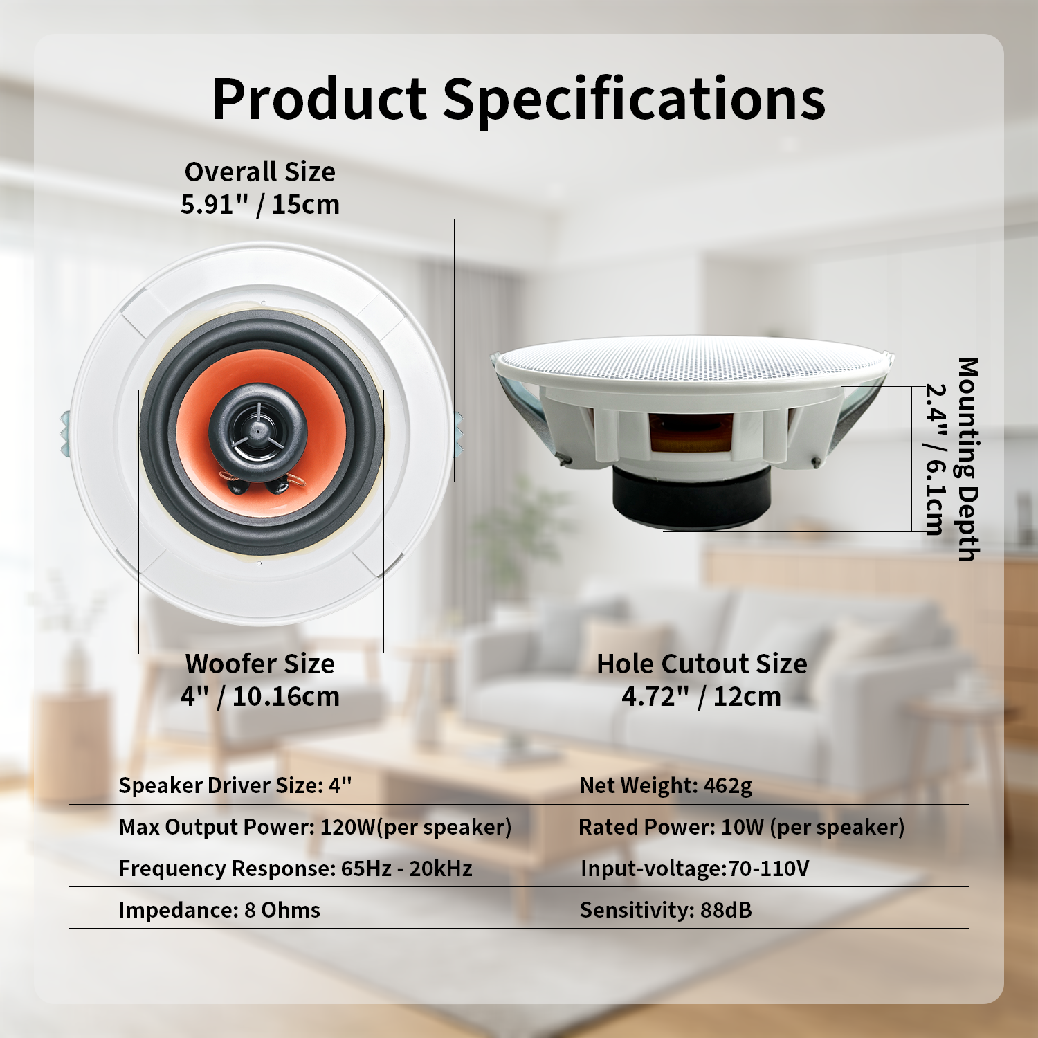 240W 4'' Bluetooth Ceiling Spe - огляд і ціна Home Cinema Denon