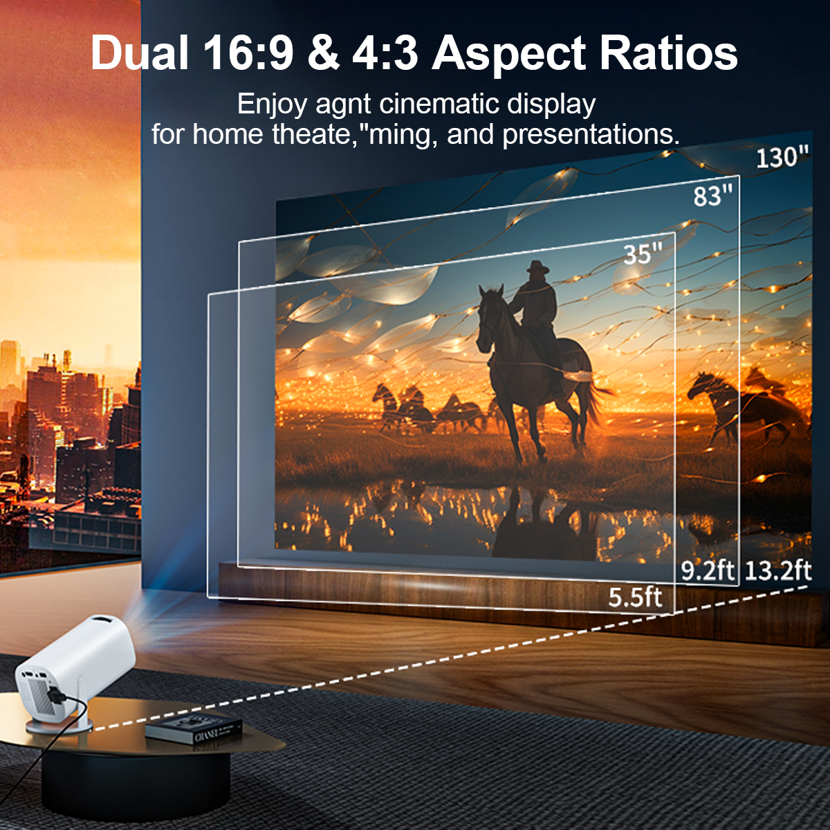 Mini Projector with WiFi & Blu - огляд і ціна Home Cinema Gaming