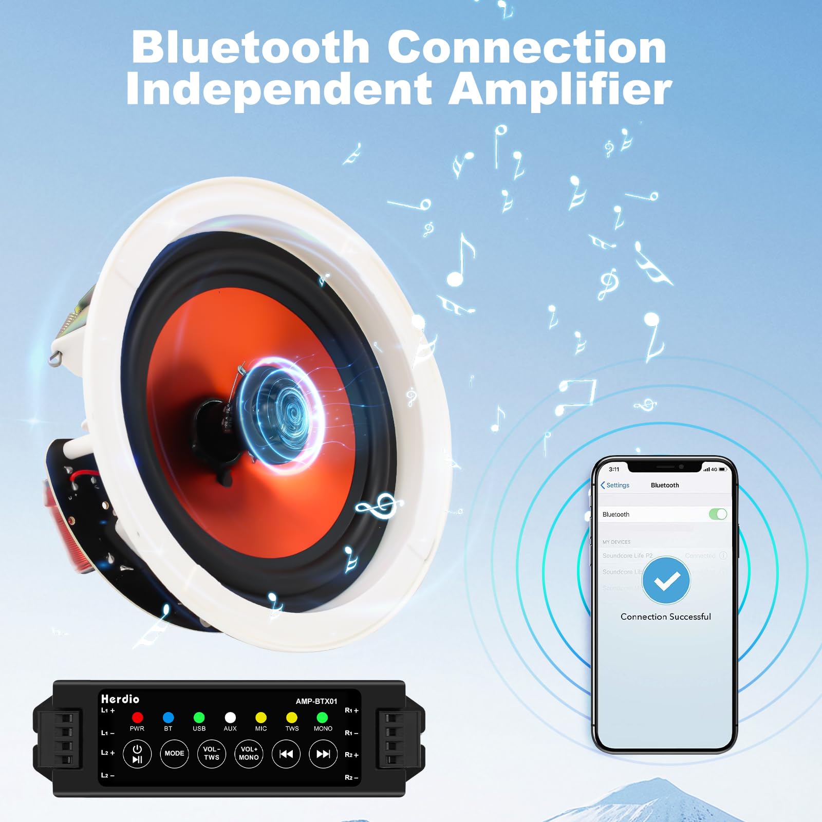 Herdio 4'' Bluetooth Ceiling S - огляд і ціна Home Cinema Denon